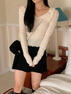 斯文反領針織衫 🥇Bestselling