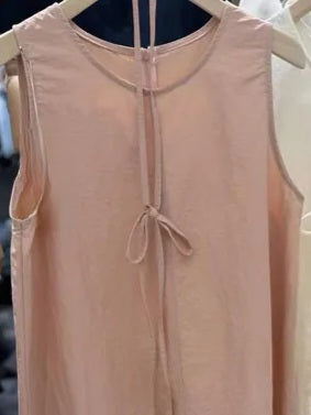 簡約㘣領腰帶連身裙