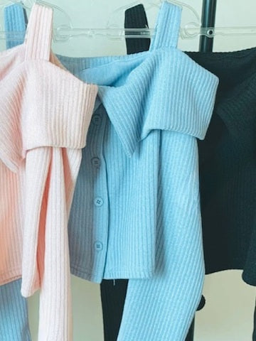 溫柔2WAY露肩針織衫